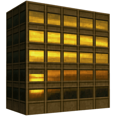 the sunset glare on the side of a glass building